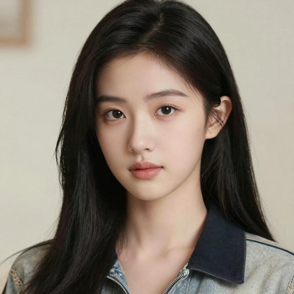 AI Image Generator - Z-Image Turbo: Portrait of a stunning 18-year-old Chinese girl with delicate features, porcelain skin...